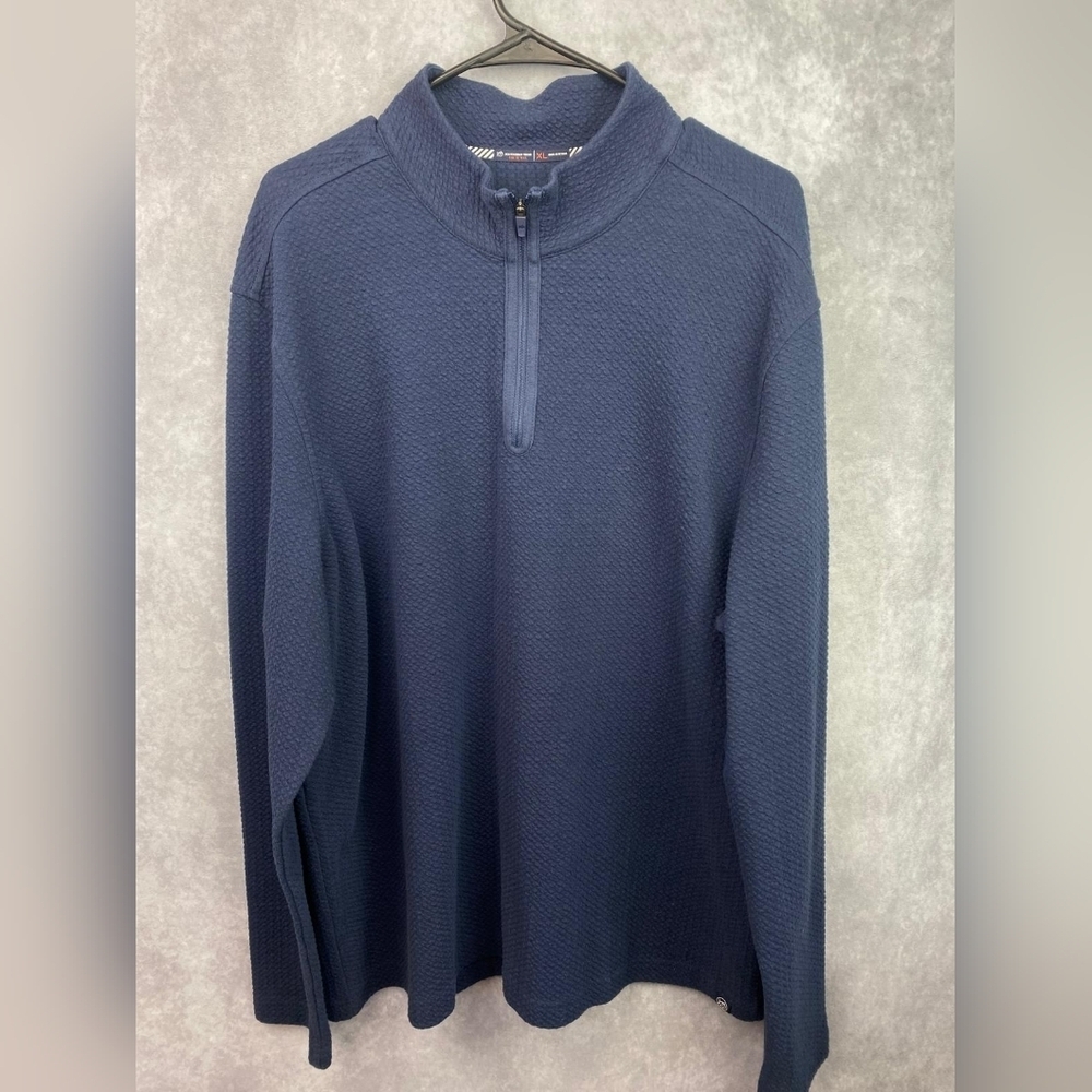 SOUTHERN TIDE Quarter-Zip Pullover Sweater Knit Ribbed Long Sleeve Navy Men's XL